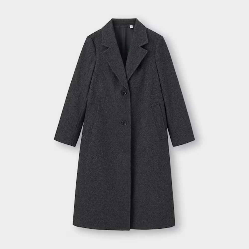 Classic Long Coat in Charcoal Gray - Petite Friendly